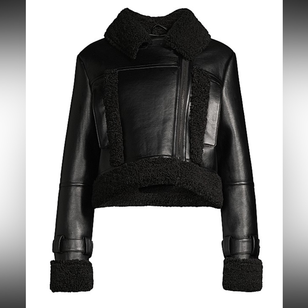 Apparis Jay faux fur and leather coat - Picture 8 of 8